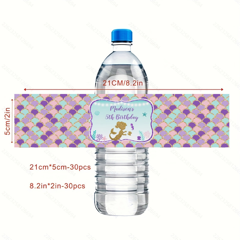 Personalized Bottle Sticker, Custom Celebration Label, Custom Name Text Sticker, Wedding Birthday Christening Decoration