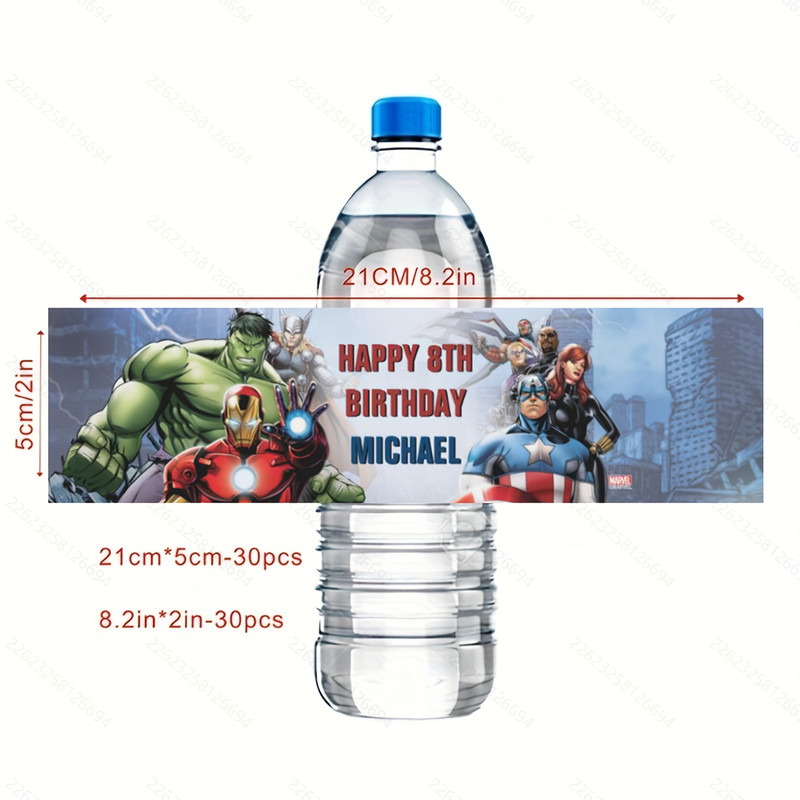 Personalized Bottle Sticker, Custom Celebration Label, Custom Name Text Sticker, Wedding Birthday Christening Decoration