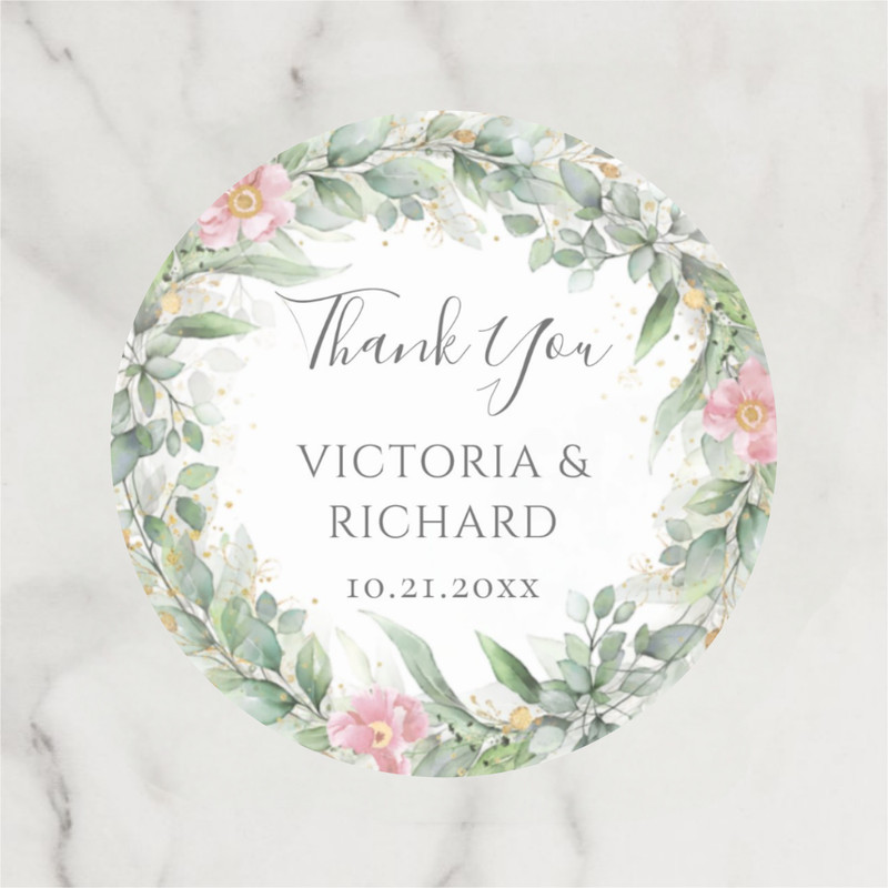 Customized gift labels with personalized stickers for weddings, birthdays, baptisms, parties, and other occasions