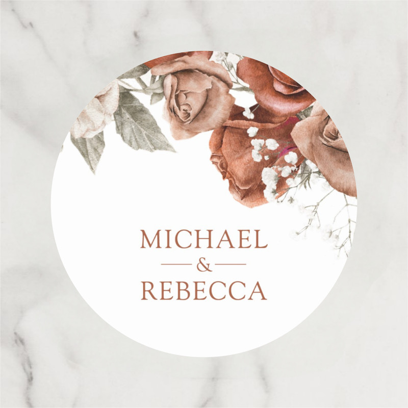 Customized gift labels with personalized stickers for weddings, birthdays, baptisms, parties, and other occasions