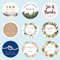 Personalized Round Circle Label Stickers Custom Name Date Thank You Stickers for Bridal Shower Party Favors