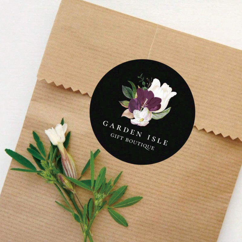 Personalized Round Circle Label Stickers Custom Name Date Thank You Stickers for Bridal Shower Party Favors