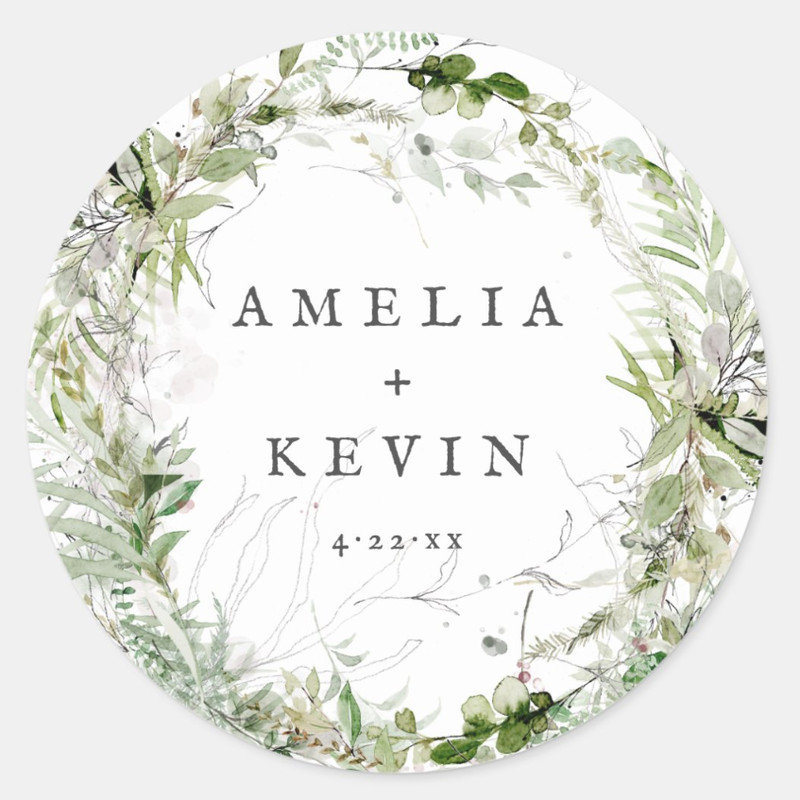 Personalized Round Circle Label Stickers Custom Name Date Thank You Stickers for Bridal Shower Party Favors