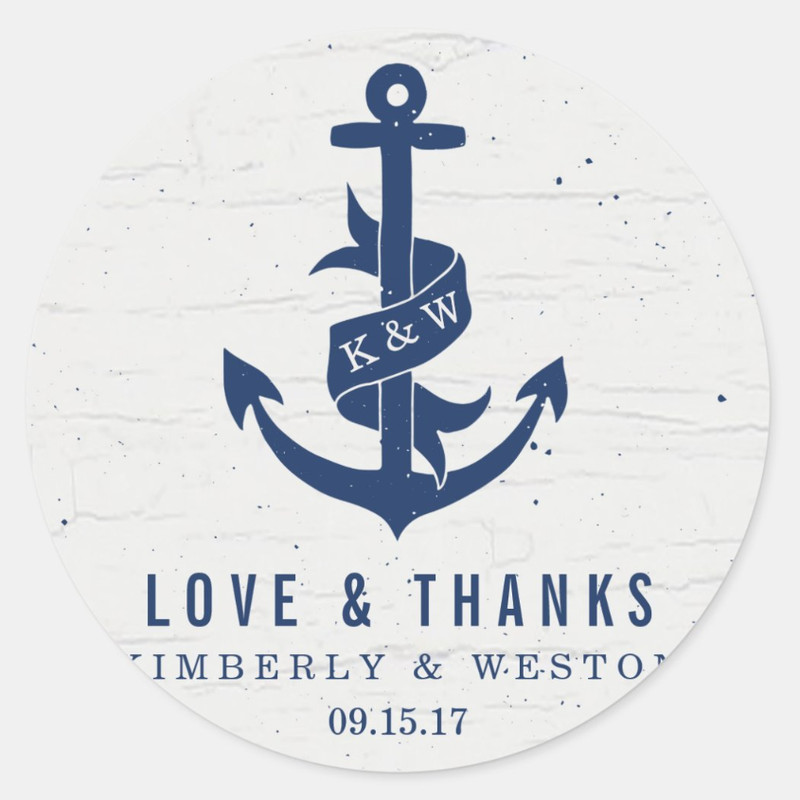 Personalized Round Circle Label Stickers Custom Name Date Thank You Stickers for Bridal Shower Party Favors