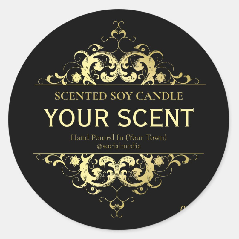 Personalized Round Circle Label Stickers Custom Name Date Thank You Stickers for Bridal Shower Party Favors