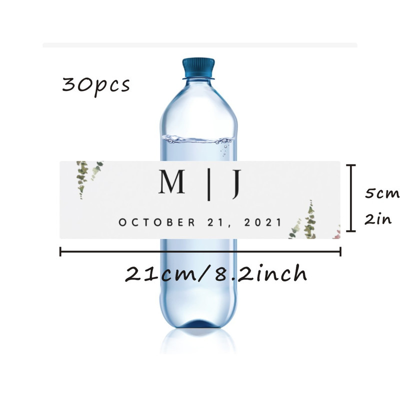 Personalized Minimalist Wedding Sticker, Custom Wedding Welcome, Wedding Water Bottle Stickers, Water Bottle Label