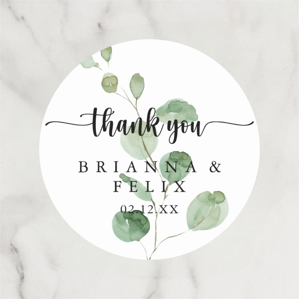 Custom Wedding Circular Stickers, Personalized Wedding Stickers, Customized Gift Labels, Birthday Gift Labels