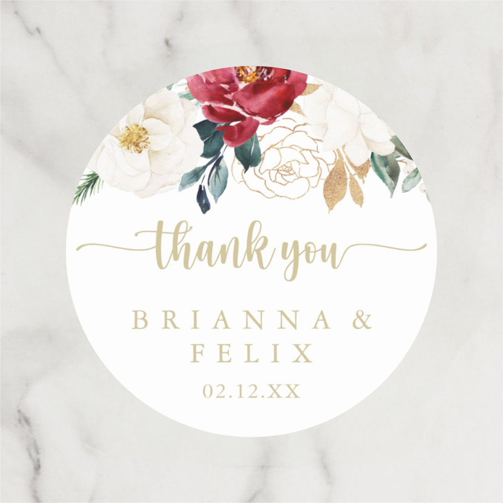 Custom Wedding Circular Stickers, Personalized Wedding Stickers, Customized Gift Labels, Birthday Gift Labels