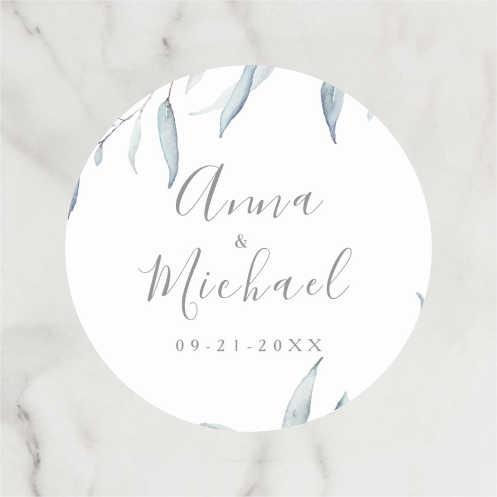 Custom Wedding Circular Stickers, Personalized Wedding Stickers, Customized Gift Labels, Birthday Gift Labels