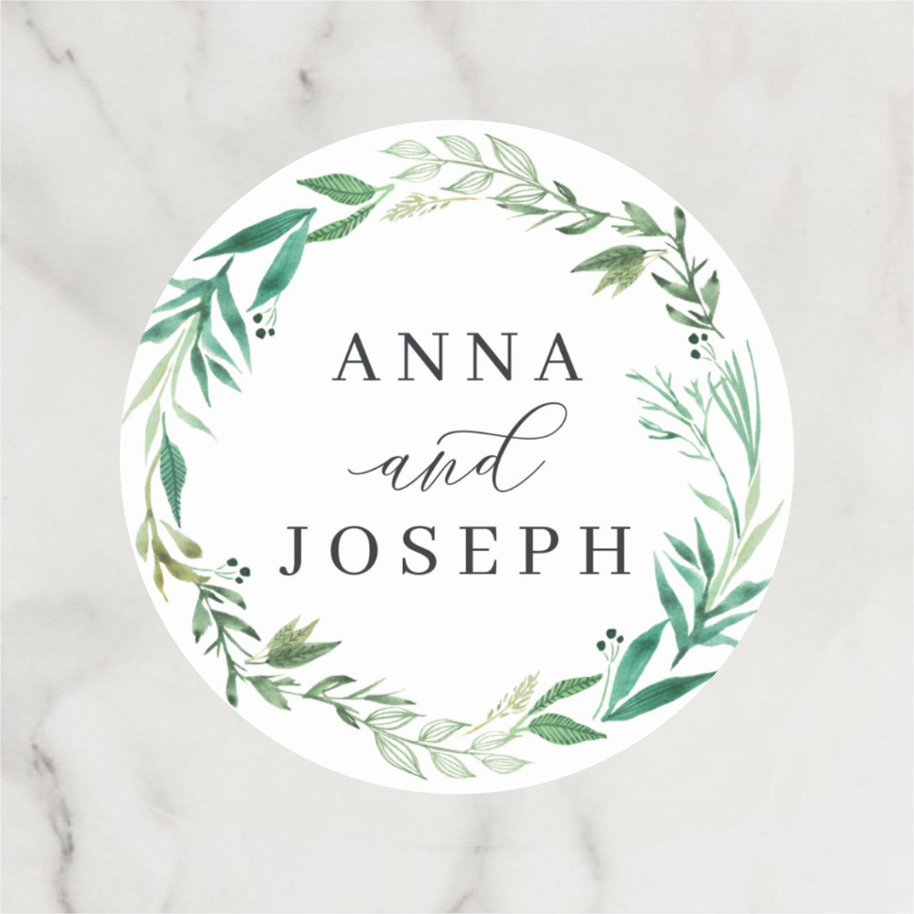 Custom Wedding Circular Stickers, Personalized Wedding Stickers, Customized Gift Labels, Birthday Gift Labels