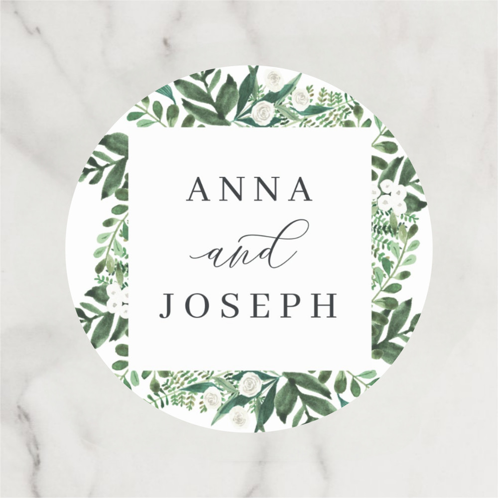 Custom Wedding Circular Stickers, Personalized Wedding Stickers, Customized Gift Labels, Birthday Gift Labels