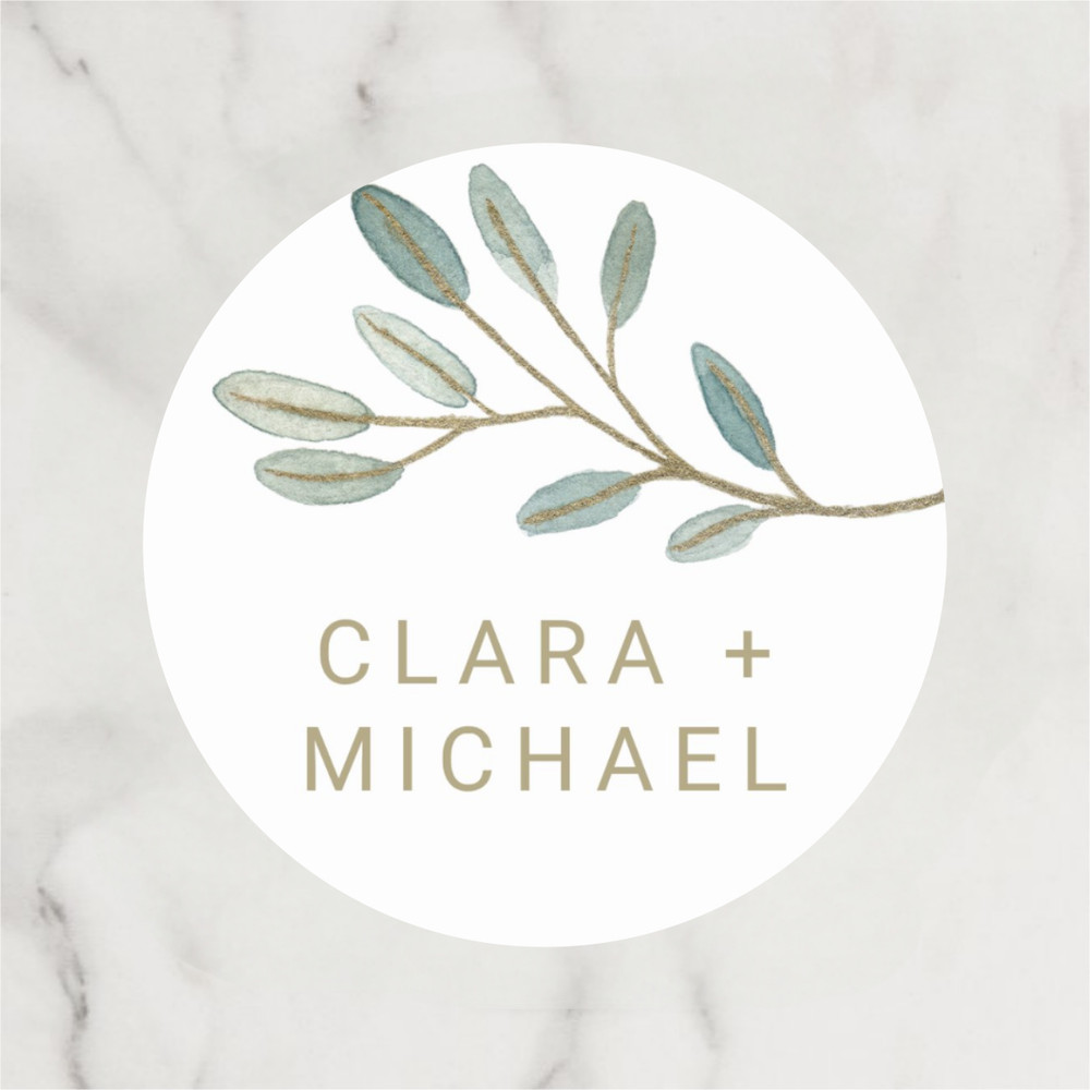 Custom Wedding Circular Stickers, Personalized Wedding Stickers, Customized Gift Labels, Birthday Gift Labels