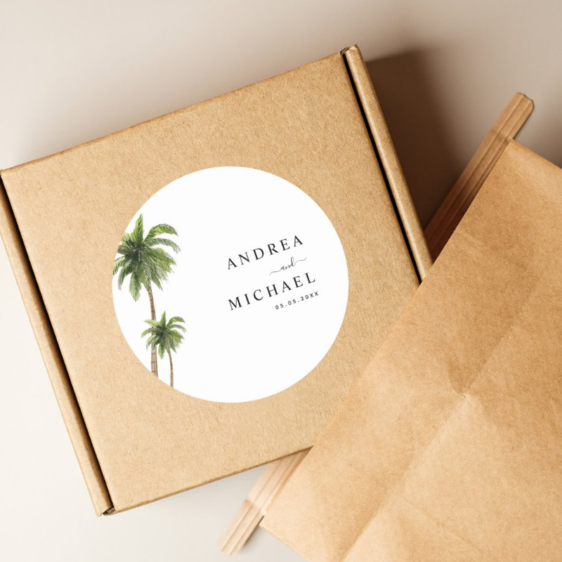 Custom Name, Personalized Round Circle, Date Thank You Stickers, Bridal Shower Party Favors