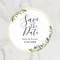 Custom Name, Personalized Round Circle, Date Thank You Stickers, Bridal Shower Party Favors