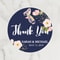 Custom Name, Personalized Round Circle, Date Thank You Stickers, Bridal Shower Party Favors