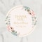 Custom Name, Personalized Round Circle, Date Thank You Stickers, Bridal Shower Party Favors
