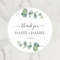 Custom Name, Personalized Round Circle, Date Thank You Stickers, Bridal Shower Party Favors