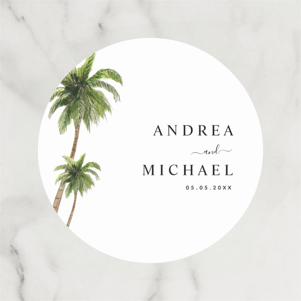 Custom Name, Personalized Round Circle, Date Thank You Stickers, Bridal Shower Party Favors