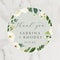 Custom Name, Personalized Round Circle, Date Thank You Stickers, Bridal Shower Party Favors