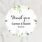 Custom Name, Personalized Round Circle, Date Thank You Stickers, Bridal Shower Party Favors