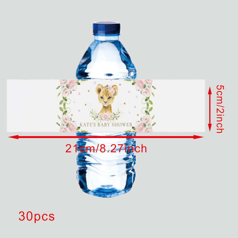 Personalized Wedding, Custom Water Bottle Labels, Stickers, Birthday, Anniversary, Party, Communion, Baptism, Waterproof