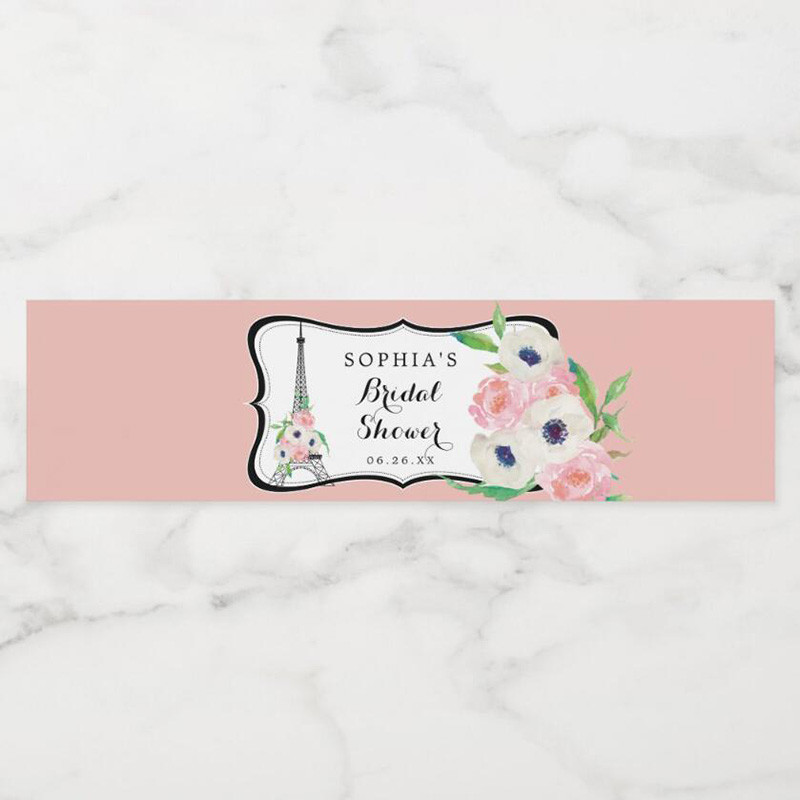 Personalized Wedding, Custom Water Bottle Labels, Stickers, Birthday, Anniversary, Party, Communion, Baptism, Waterproof