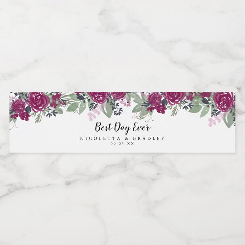 customized labels, personalized bottle labels, water bottle stickers, birthday baptism, wedding party decorations