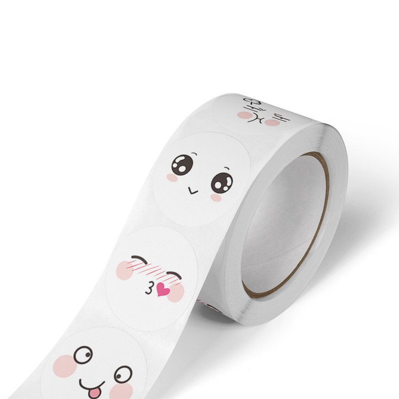 Cartoon Sealing Stickers Roll, Thank You Sticker Envelope, Stationery Stickers, Gift Decor Labels for Kids