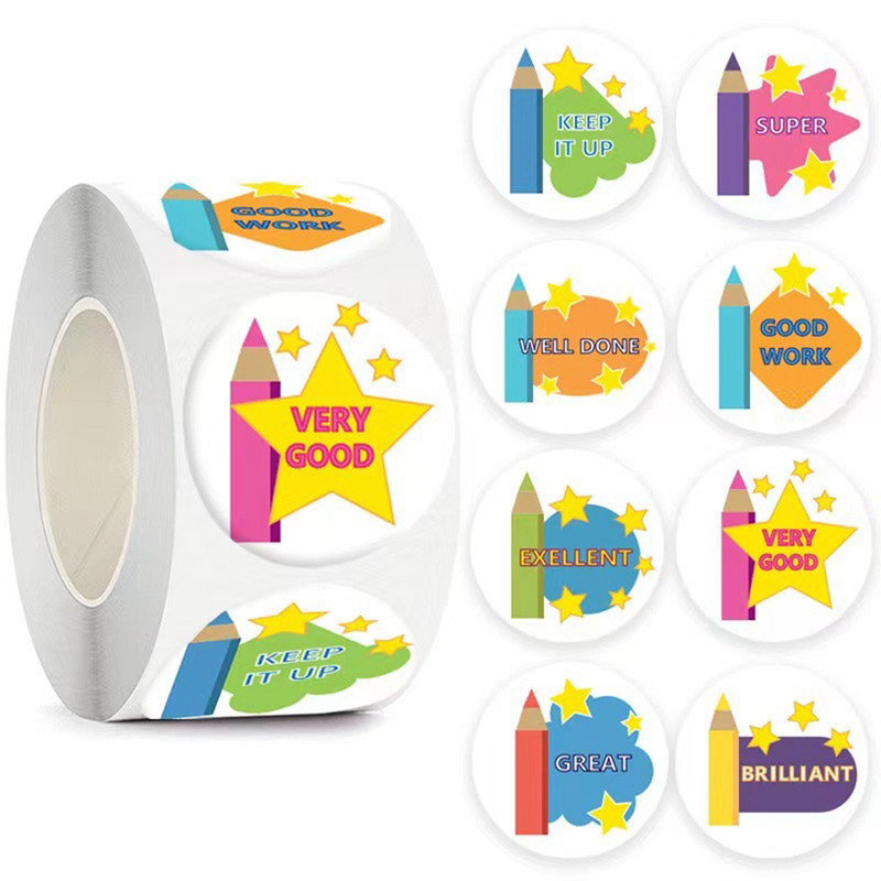 Cartoon Sealing Stickers Roll, Thank You Sticker Envelope, Stationery Stickers, Gift Decor Labels for Kids
