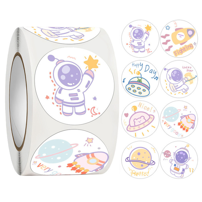 Cartoon Sealing Stickers Roll, Thank You Sticker Envelope, Stationery Stickers, Gift Decor Labels for Kids