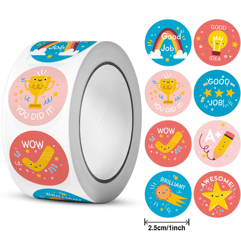 Cartoon Sealing Stickers Roll, Thank You Sticker Envelope, Stationery Stickers, Gift Decor Labels for Kids