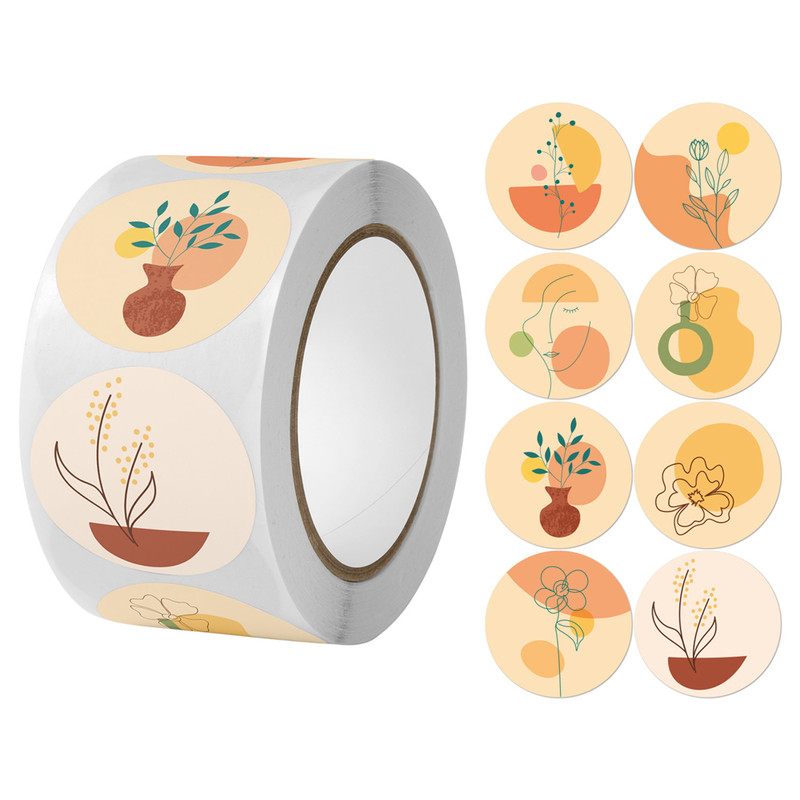 Cartoon Sealing Stickers Roll, Thank You Sticker Envelope, Stationery Stickers, Gift Decor Labels for Kids