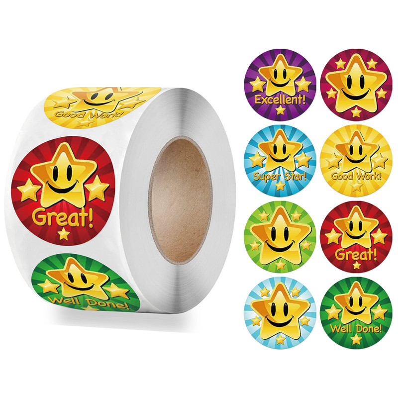 Cartoon Sealing Stickers Roll, Thank You Sticker Envelope, Stationery Stickers, Gift Decor Labels for Kids