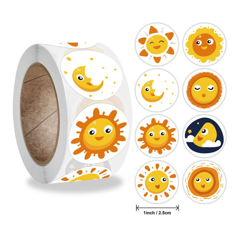Cartoon Sealing Stickers Roll, Thank You Sticker Envelope, Stationery Stickers, Gift Decor Labels for Kids
