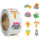 Cartoon Sealing Stickers Roll, Thank You Sticker Envelope, Stationery Stickers, Gift Decor Labels for Kids