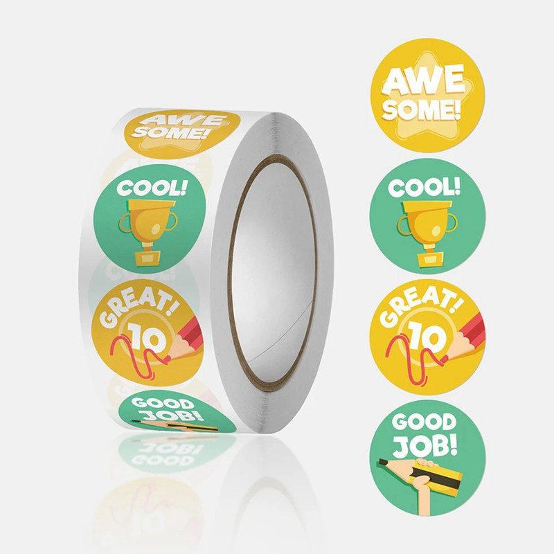 Cartoon Sealing Stickers Roll, Thank You Sticker Envelope, Stationery Stickers, Gift Decor Labels for Kids