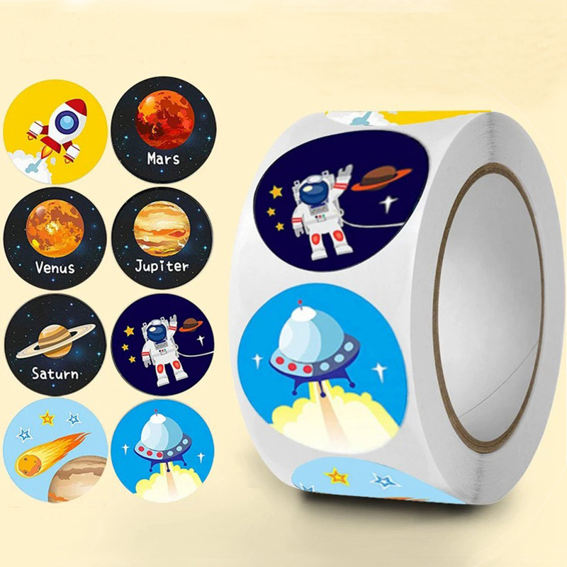 Cartoon Sealing Stickers Roll, Thank You Sticker Envelope, Stationery Stickers, Gift Decor Labels for Kids