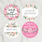 Personalized Round Circle Label Stickers,Wedding Sticker Custom Name Date Thank You Stickers for Bridal Shower Party Favors