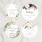 Personalized Round Circle Label Stickers,Wedding Sticker Custom Name Date Thank You Stickers for Bridal Shower Party Favors