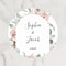 Personalized Round Circle Label Stickers,Wedding Sticker Custom Name Date Thank You Stickers for Bridal Shower Party Favors
