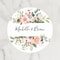 Personalized Round Circle Label Stickers,Wedding Sticker Custom Name Date Thank You Stickers for Bridal Shower Party Favors