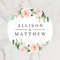 Personalized Round Circle Label Stickers,Wedding Sticker Custom Name Date Thank You Stickers for Bridal Shower Party Favors