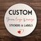 Design Your Own Brand Stickers, Custom Personalized Wedding Birthday Baptism Labels, Customized Business Logos