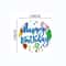 Birthday Balloon Roll Decals, Happy Birthday Roll Stickers, Greeting Sticker for Card Box, Fun Birth Day Cake Stickers