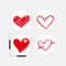 Valentines Day Red Heart Stickers Baking Packaging Sticker Love Decorative Stickers Envelope Seals 2