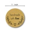 Round Natural Kraft Handmade Stickers Scrapbooking For Package Adhesive Thank You Sticker Seal Labels Stationery