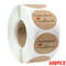 Round Natural Kraft Handmade Stickers Scrapbooking For Package Adhesive Thank You Sticker Seal Labels Stationery