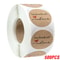 Round Natural Kraft Handmade Stickers Scrapbooking For Package Adhesive Thank You Sticker Seal Labels Stationery