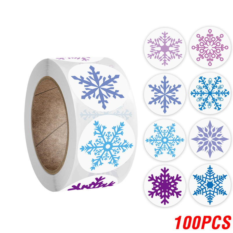 Candy Bag Envelopes Sealing, Snowflake Christmas Stickers, Label Sticker Christmas Gifts, Box Decorations