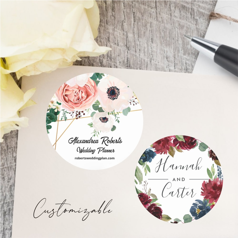 Custom Wedding Sticker Customize Wedding Labels Personalise Baptism Birthday Sealing Sticker Party Decor Supplies